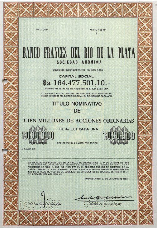 Cotizantes. Hoy Banco Francés