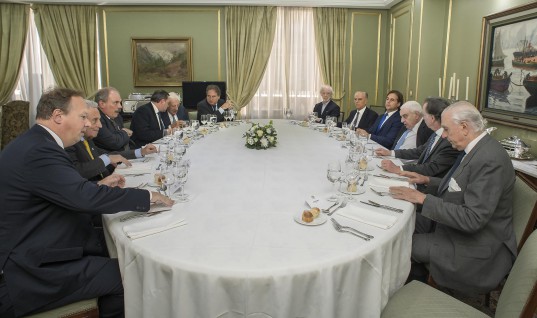 El Presidente de la BCBA durante el almuerzo.